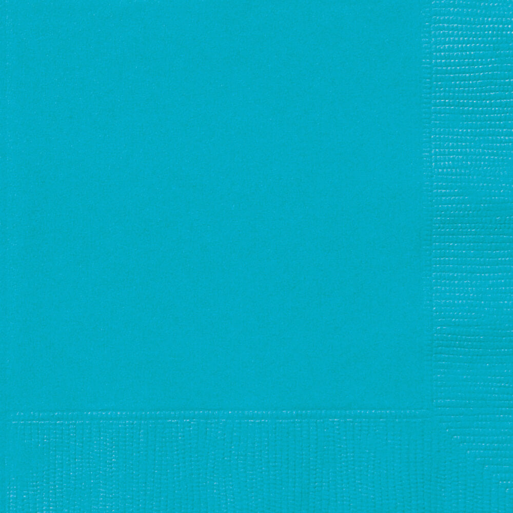 Caribbean Teal Solid Beverage Napkins, 20ct 