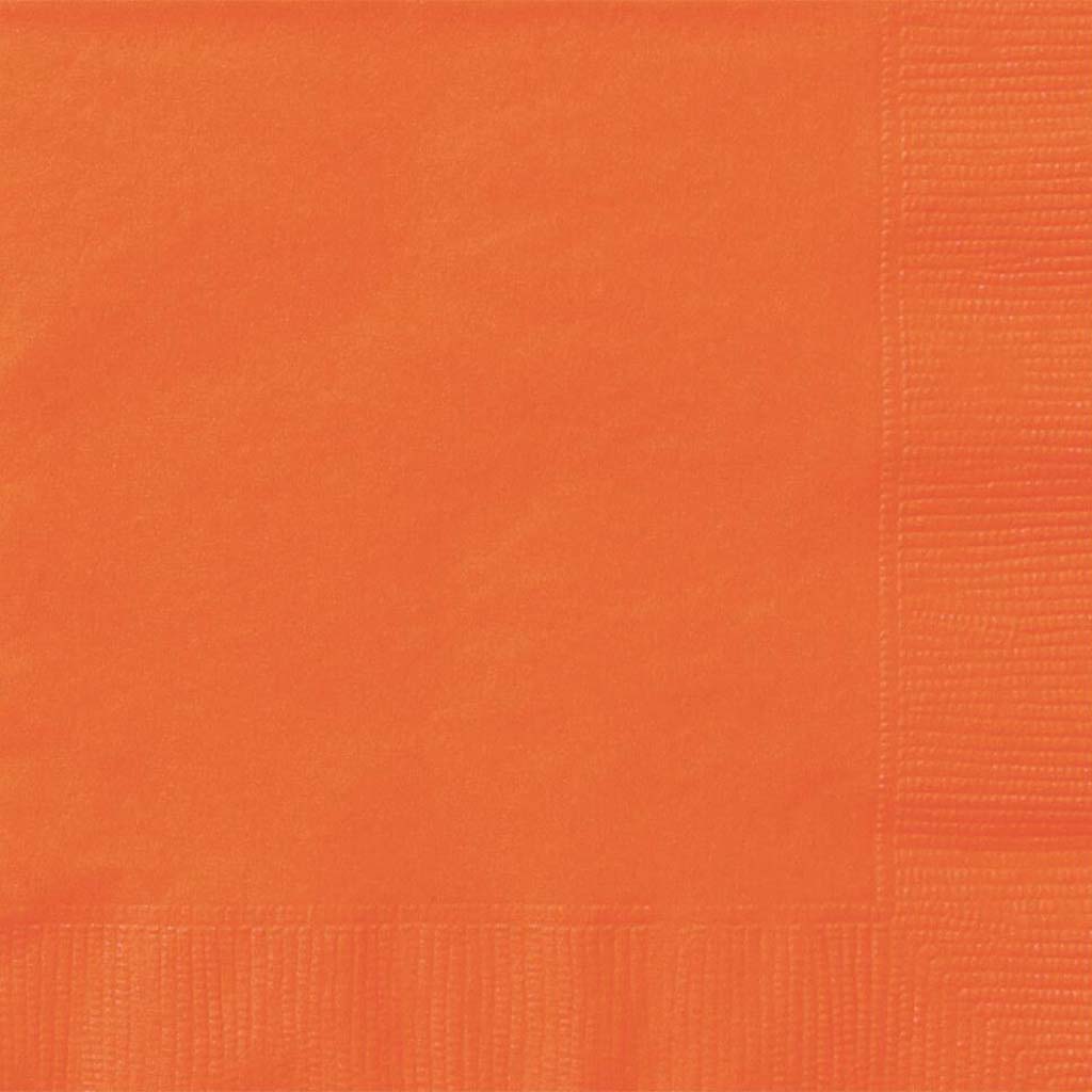 Pumpkin Orange Solid Lunch Napkins, 20ct 