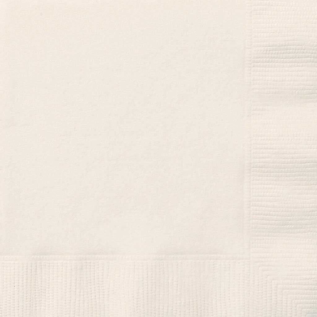 Ivory Solid Beverage Napkins, 20ct 