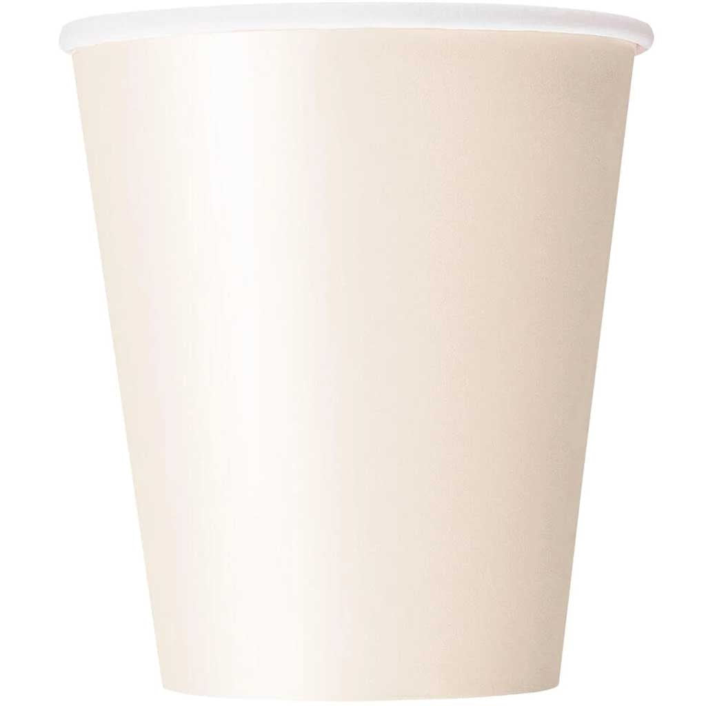 Ivory Solid 9oz Paper Cups, 8ct 