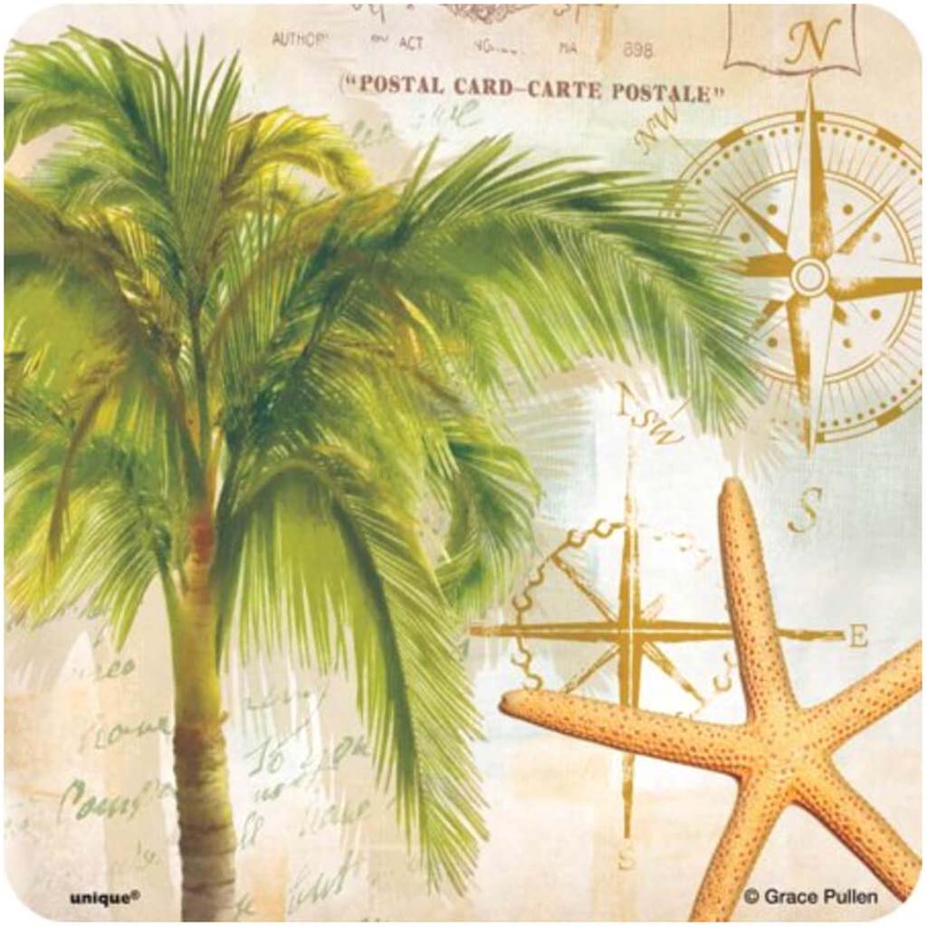 Tropical Travel Coasters 8ct