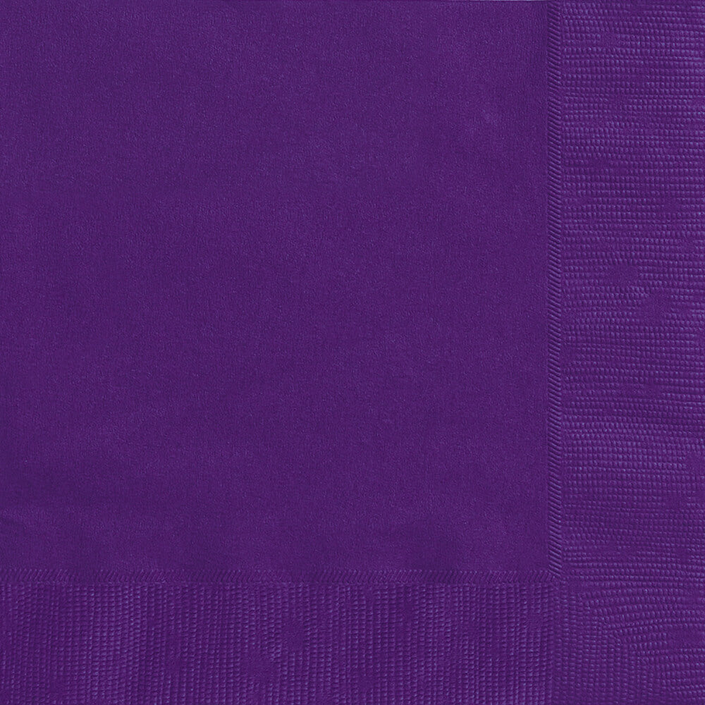 Deep Purple Solid Beverage Napkins, 20ct 