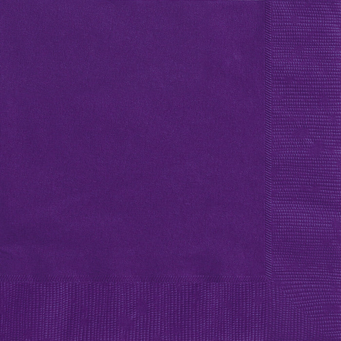 Deep Purple Solid Beverage Napkins, 20ct 
