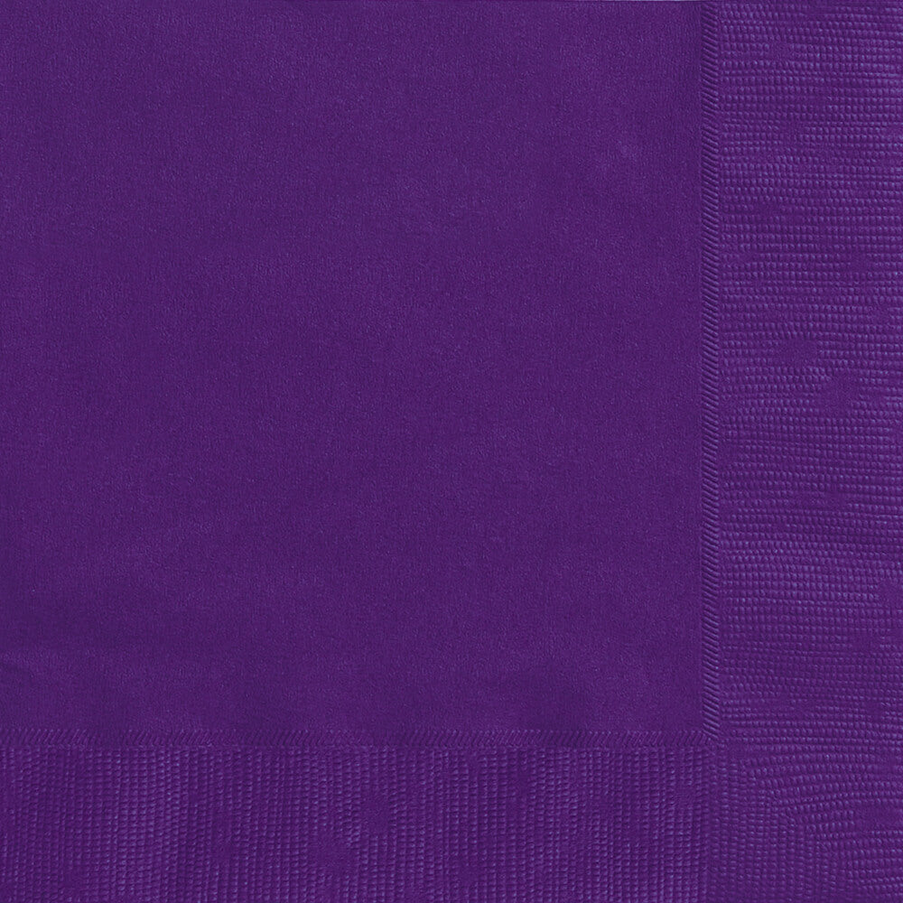 Deep Purple Solid Beverage Napkins, 20ct 