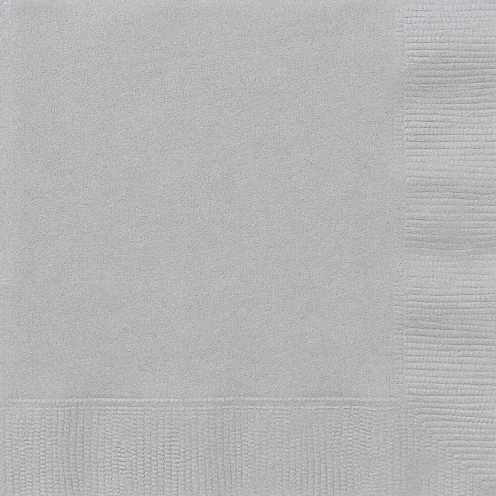 Silver Solid Lunch Napkins, 20ct 