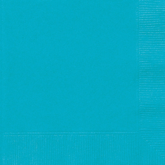Caribbean Teal Solid Lunch Napkins, 20ct 