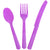 Assorted Plastic Cutlery 18ct, Pretty Purple Solid 