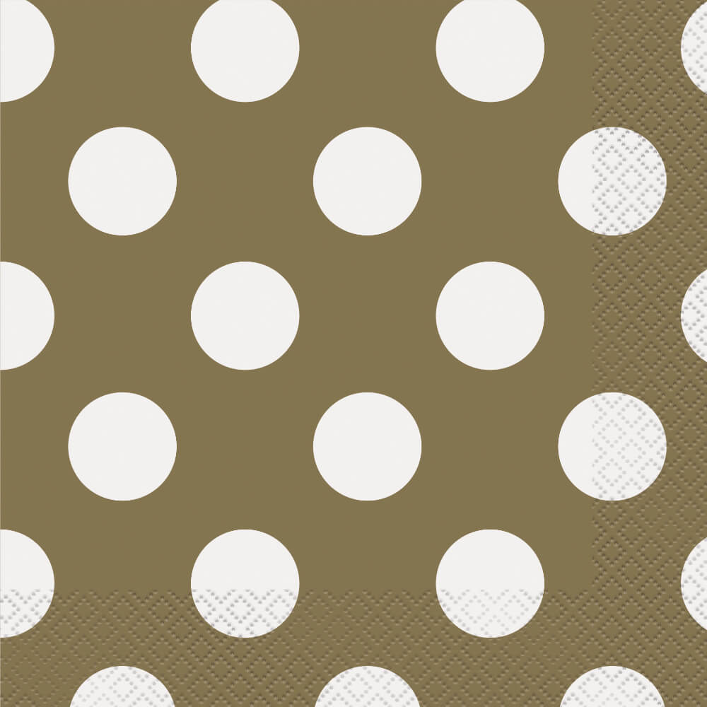 Gold Dots Lunch Napkins, 16ct 