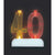Flashing Holder with Birthday Candles Number 40 