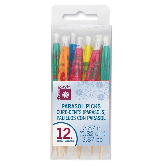 Umbrella Picks Acetate Box, 12ct 