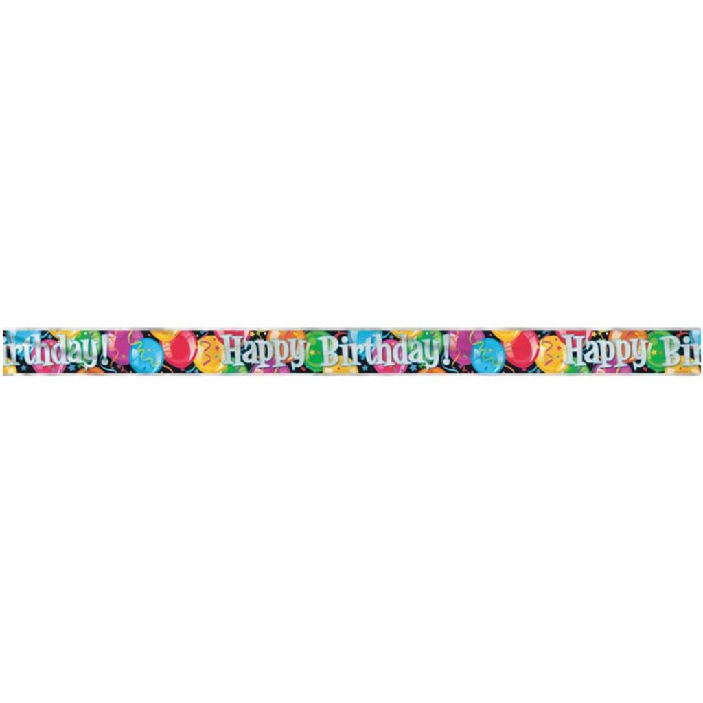 Foil Banner 12ft, Bravo Birthday 