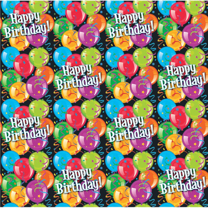 Gift Wrap 30in x 5ft, Bravo Birthday 