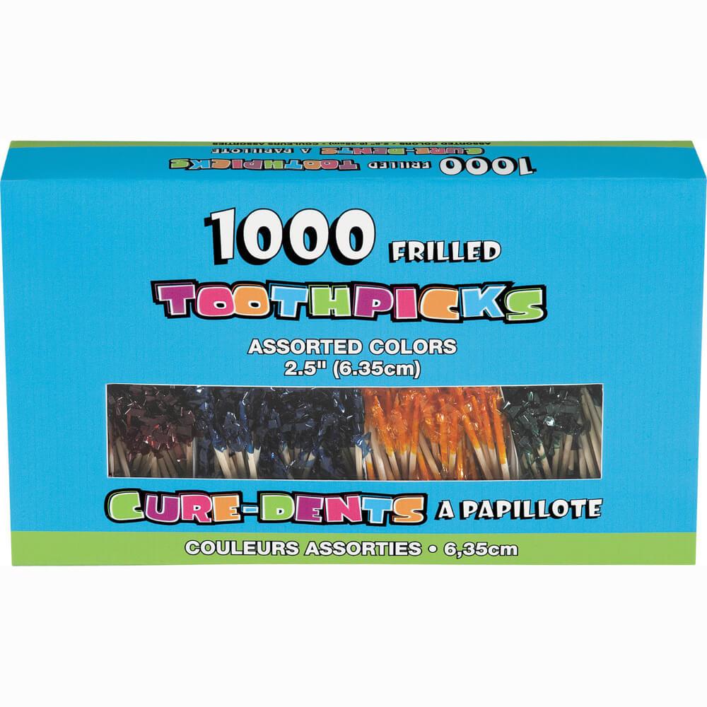 Frilled Toothpicks Box, 1000ct 