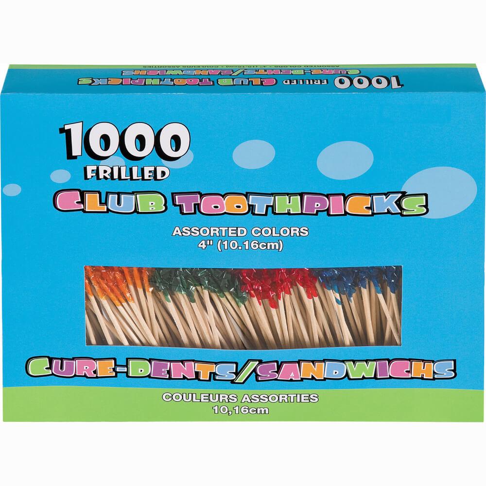 Frill Club Toothpicks Box, 1000ct 