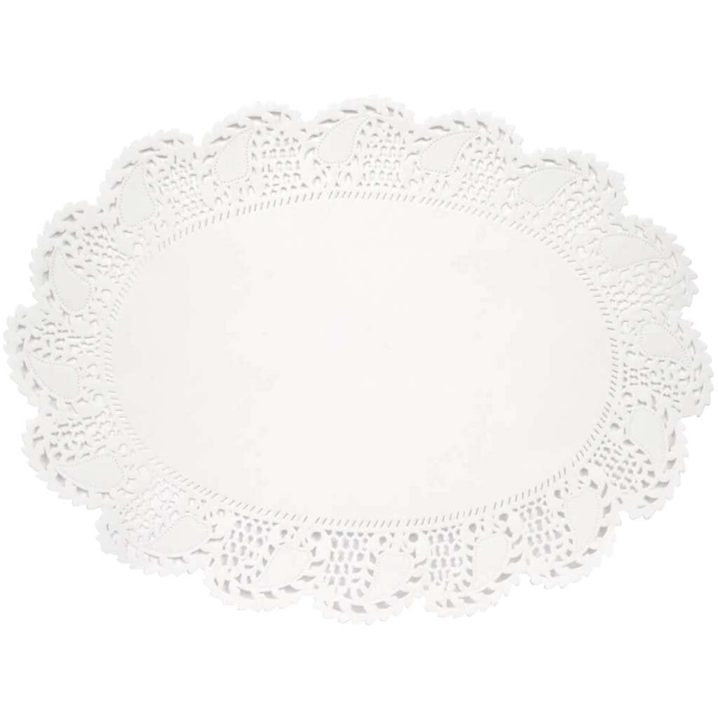 Oval Doilies 8ct, White 