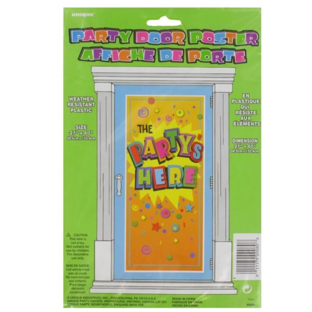 Door Poster 27in x 60in, Party's Here 