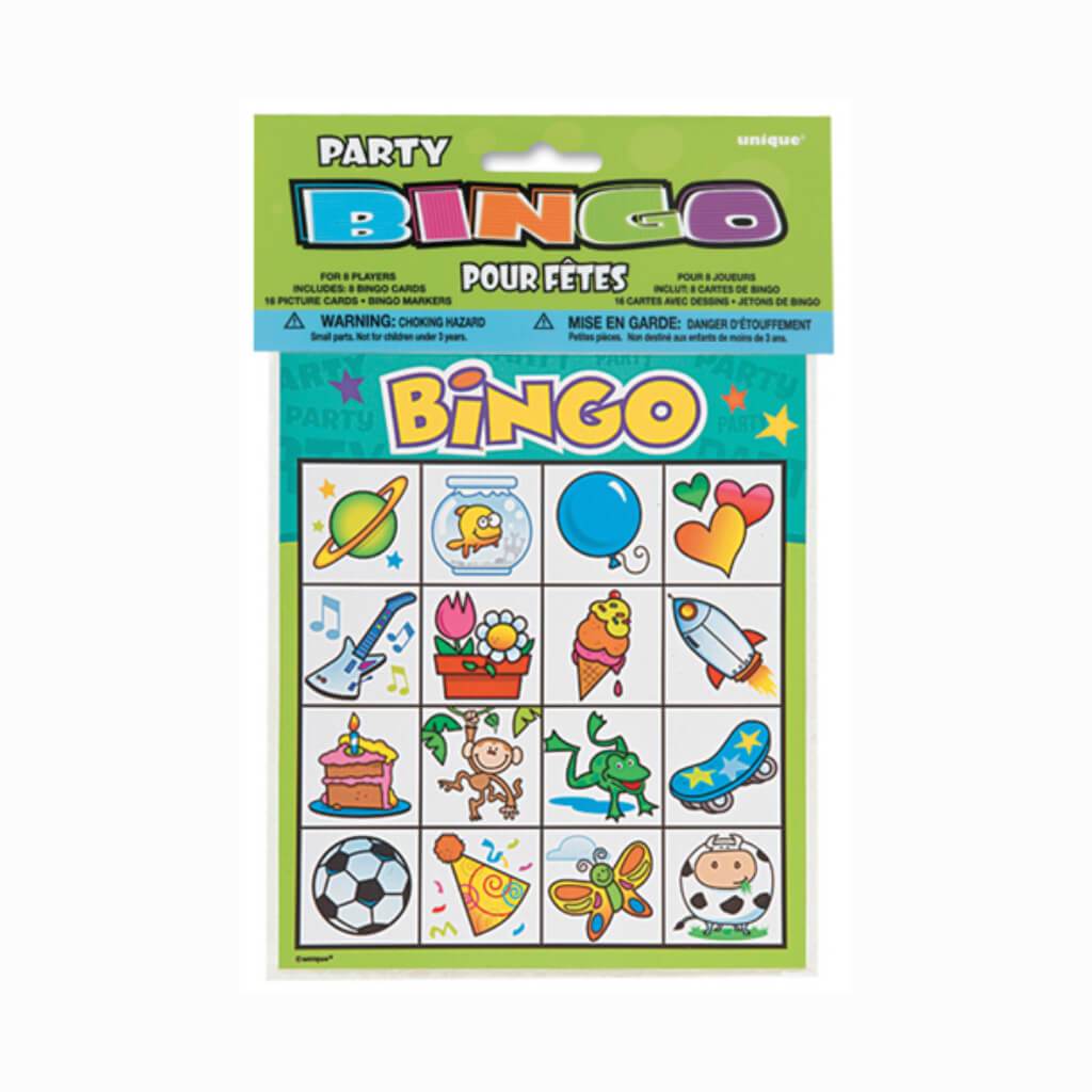 Party Bingo Game for 8 