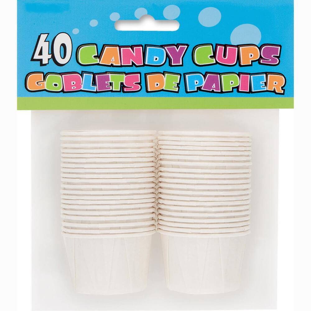 White Candy Cups, 40ct 