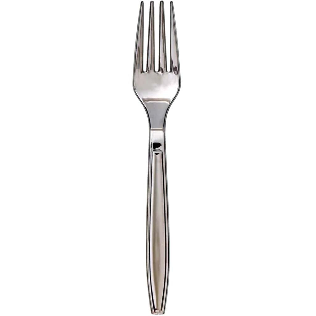 Plastic Forks Box 24ct, Silver 