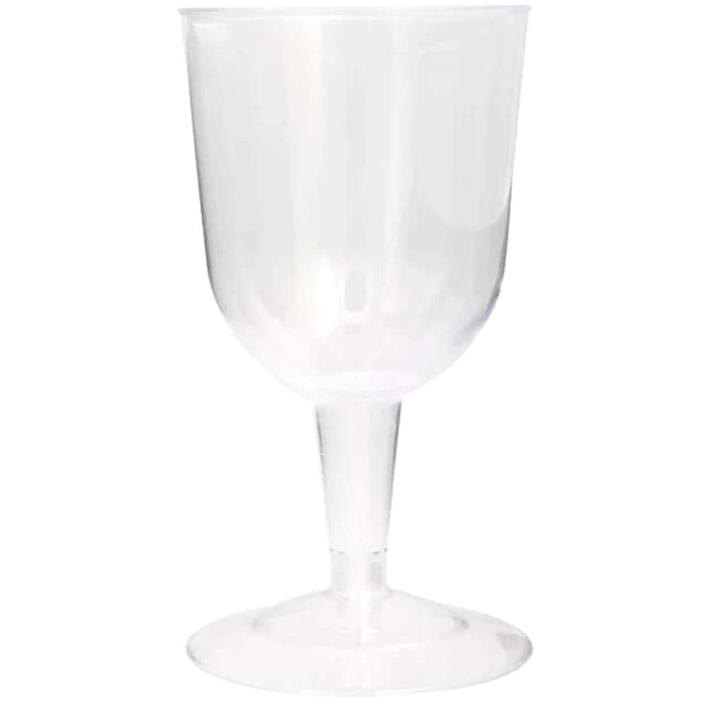 Premier Stylz Brand Clear Plastic Wine Glasses 5.5oz, 8ct 