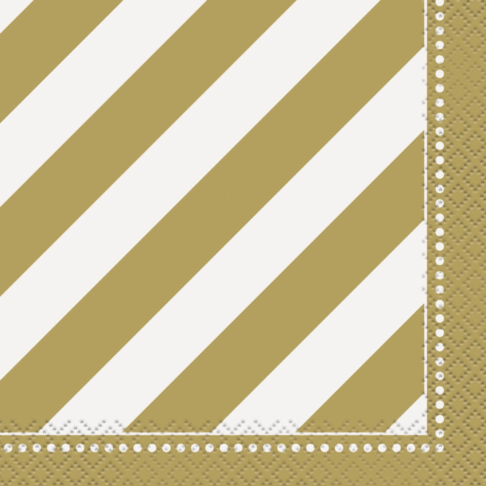 Golden Birthday Beverage Napkins, 16ct 