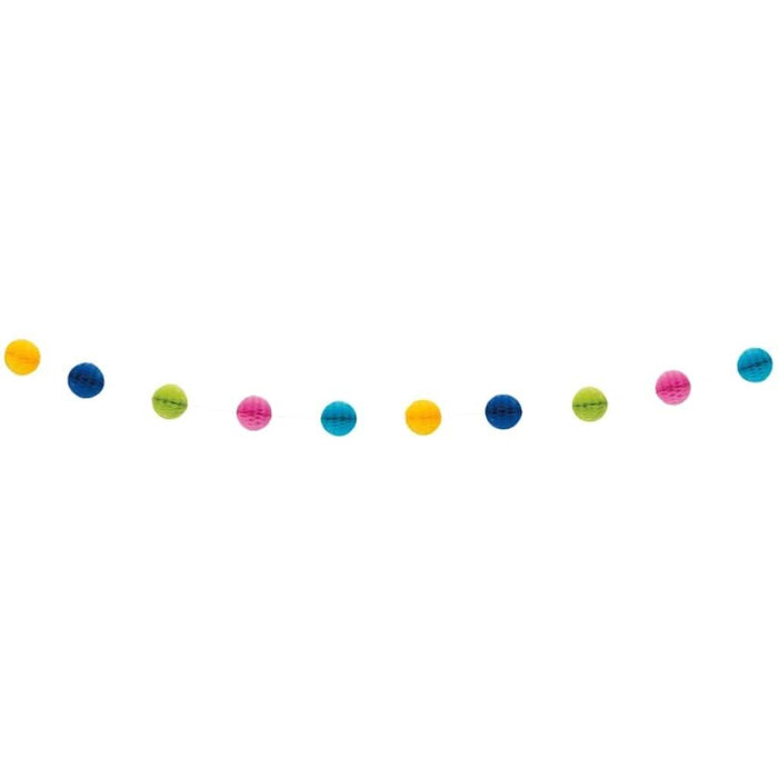 Honeycomb Ball Garland 7ft, Multi Color 