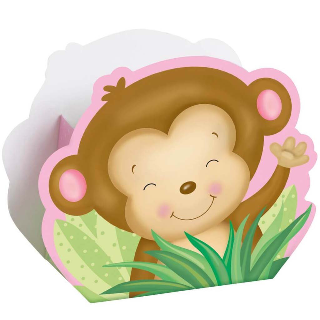 Favor Boxes 8ct, Girl Monkey Baby Shower 