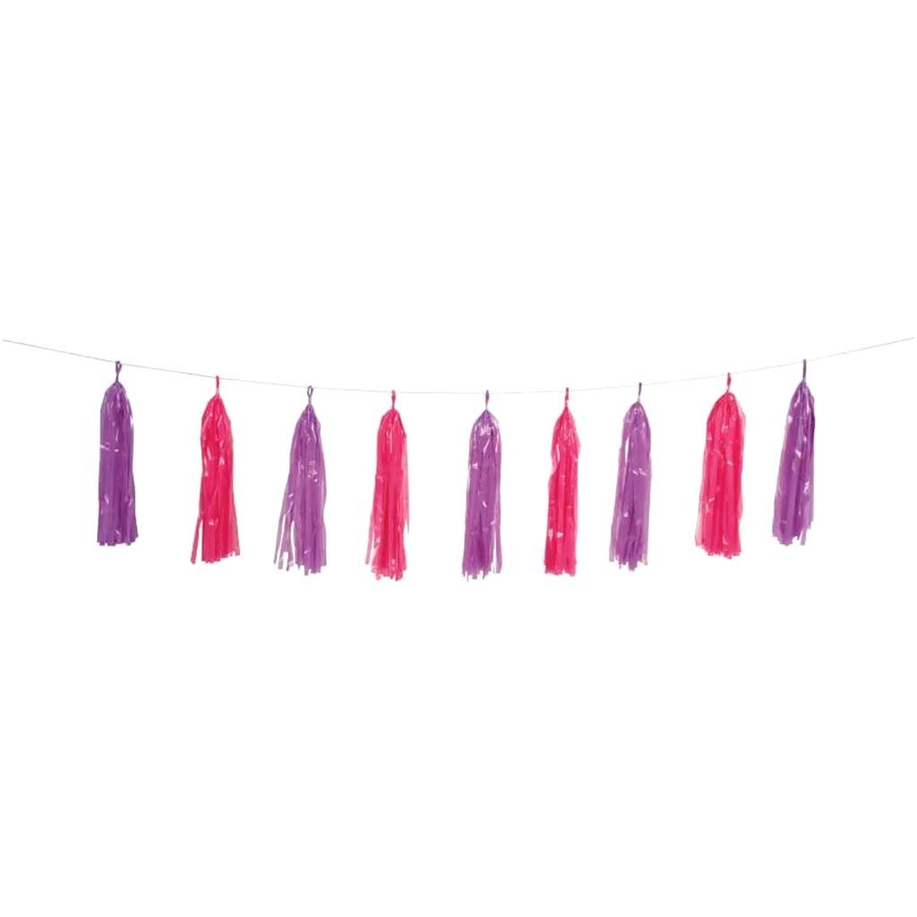 Tassel Garland 9ft, Pastel 