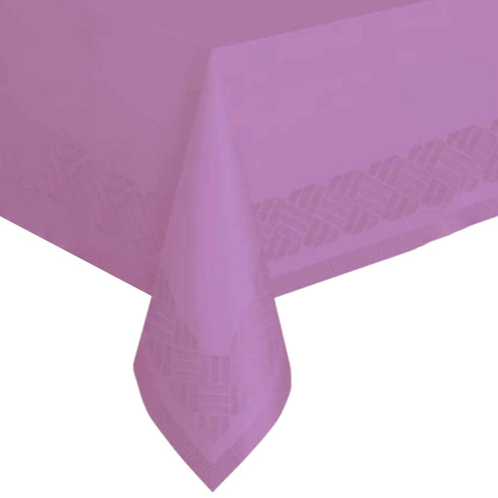 Rectangular Tablecover 54in x 108in, Paper-Poly Pretty Purple Solid 