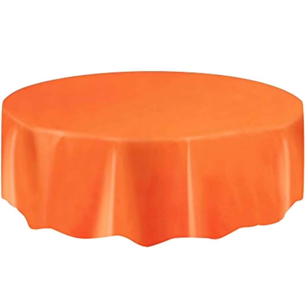 Orange Round Table Cover, 84in 