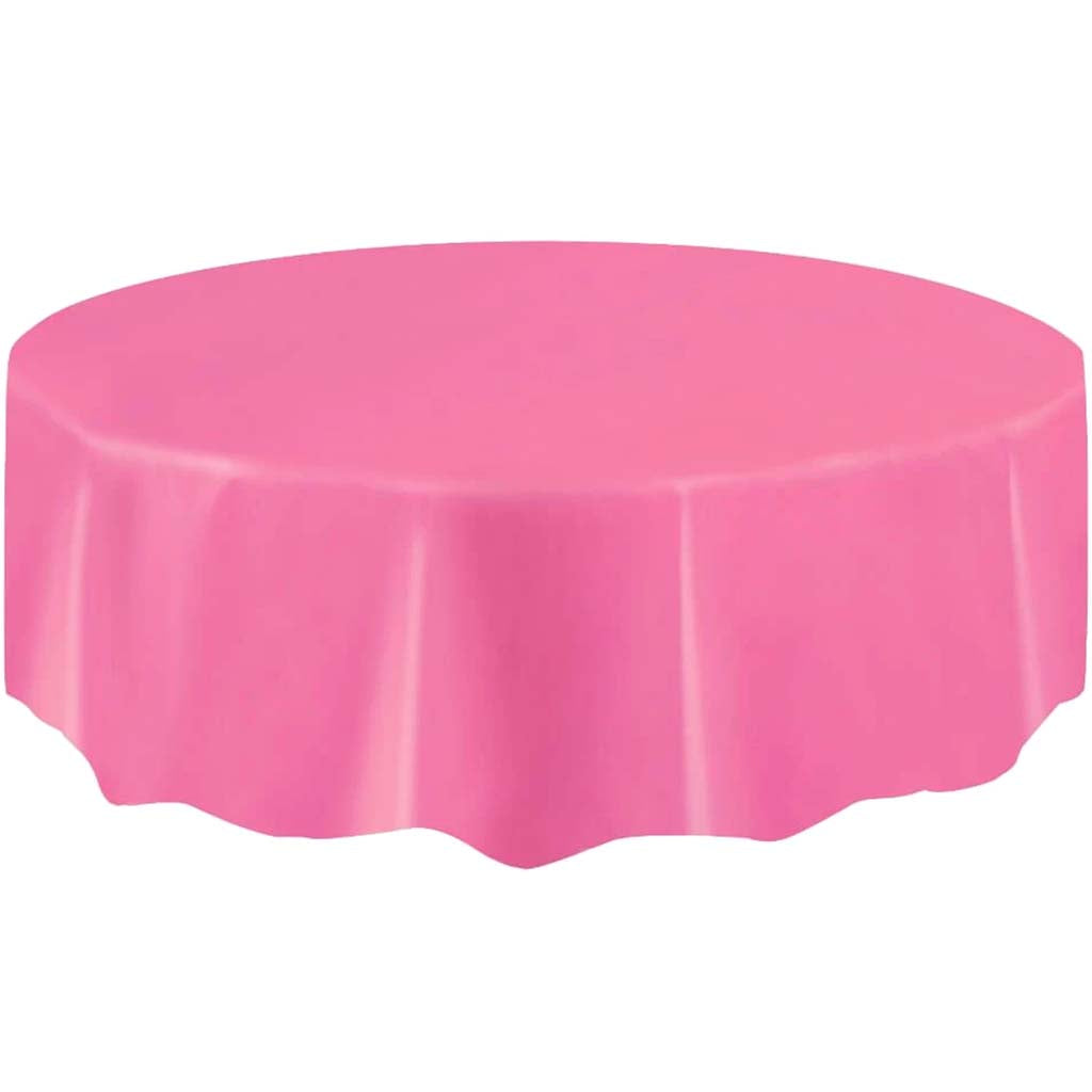 Round Tablecover 84in, Hot Pink Solid 