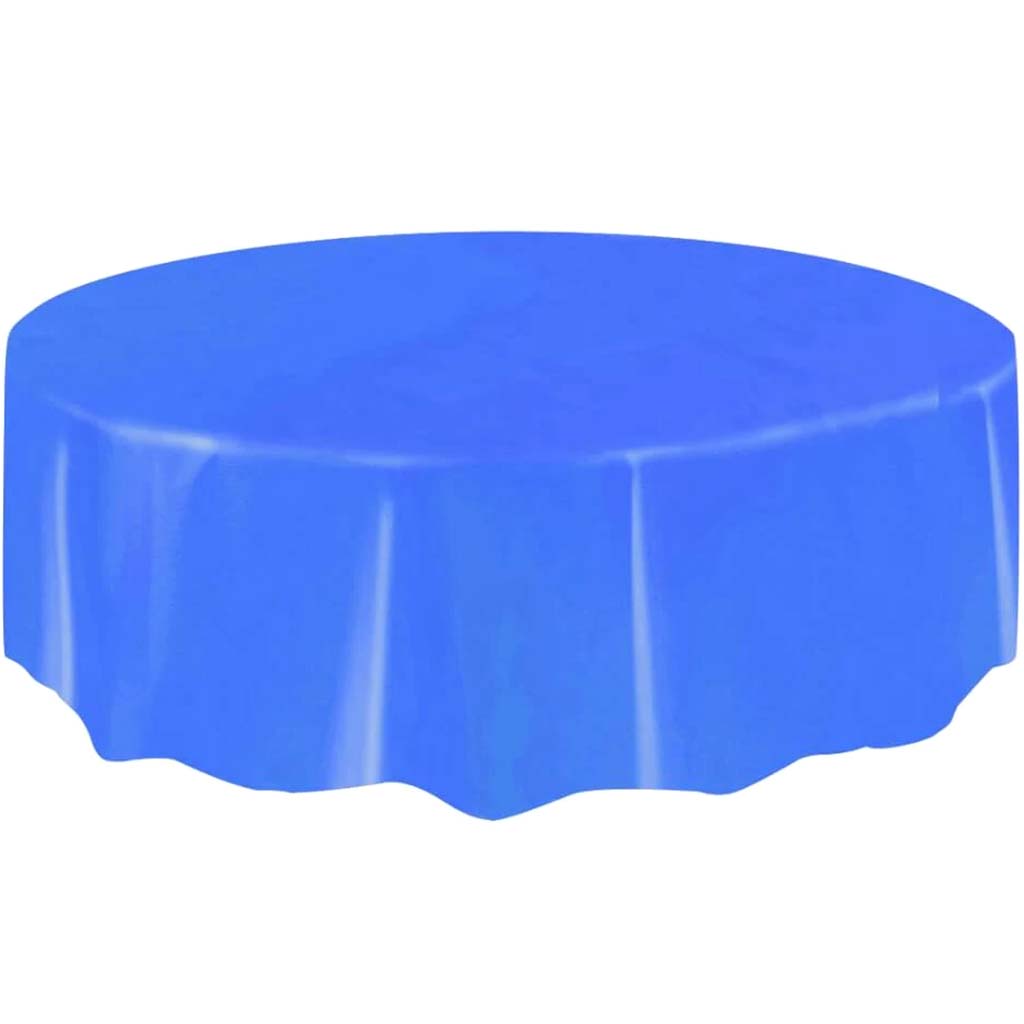 Round Tablecover 84in, Royal Blue Solid 