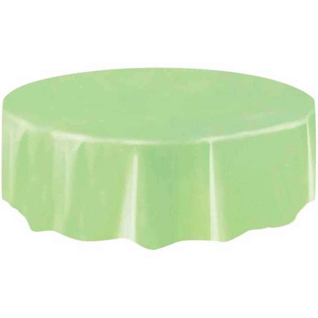 Apple Green Solid Round Tablecover 84in, 