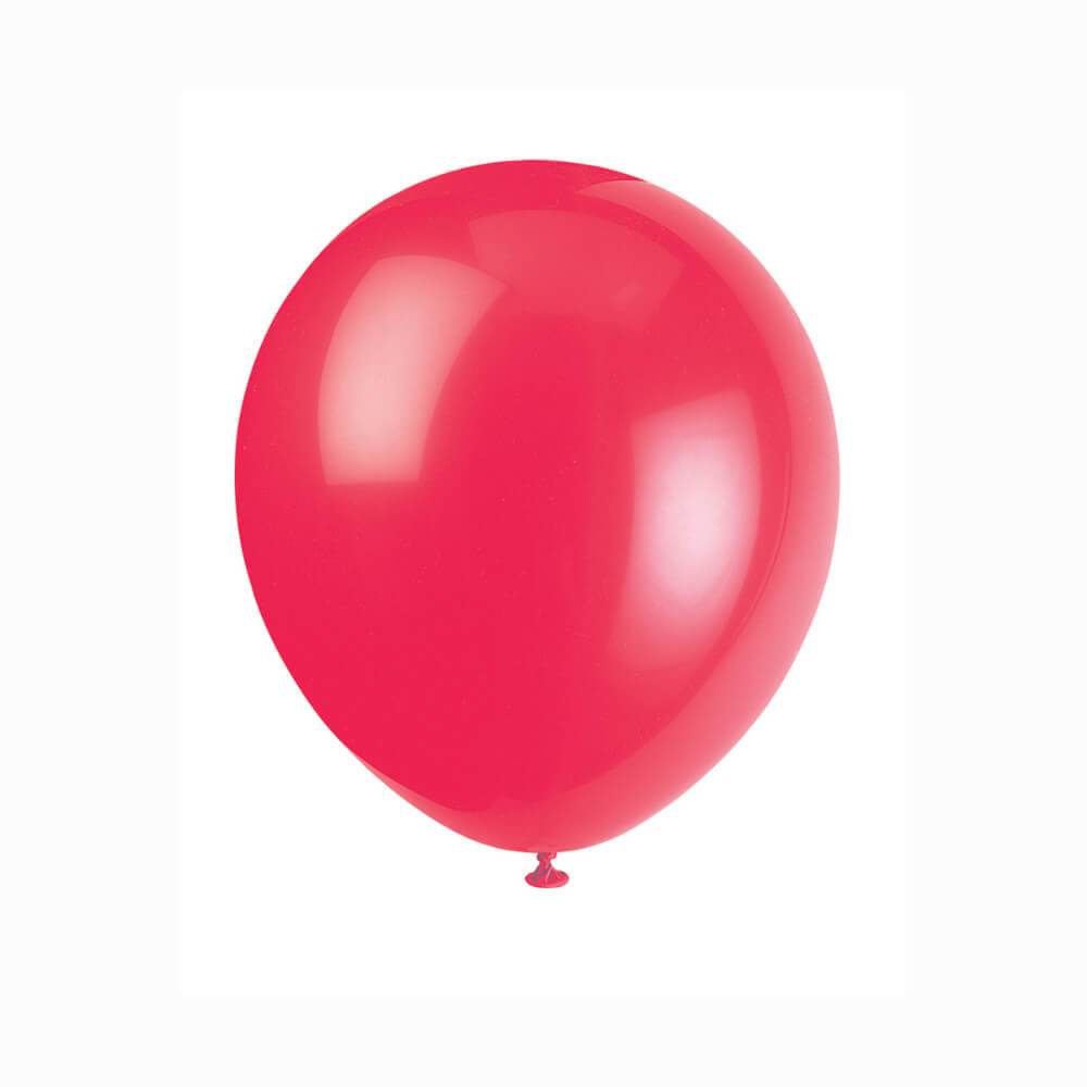 Latex Balloon 12in, Ruby Red 