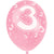 Latex Balloon 12in Numeral 3 Premium 