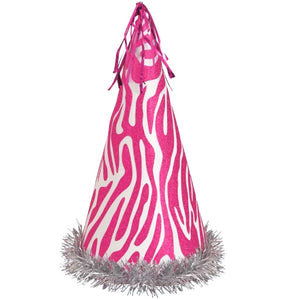 Glitter Hat, Pink Zebra 