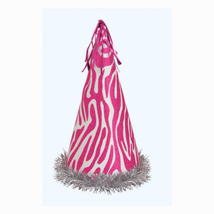 Glitter Hat, Pink Zebra