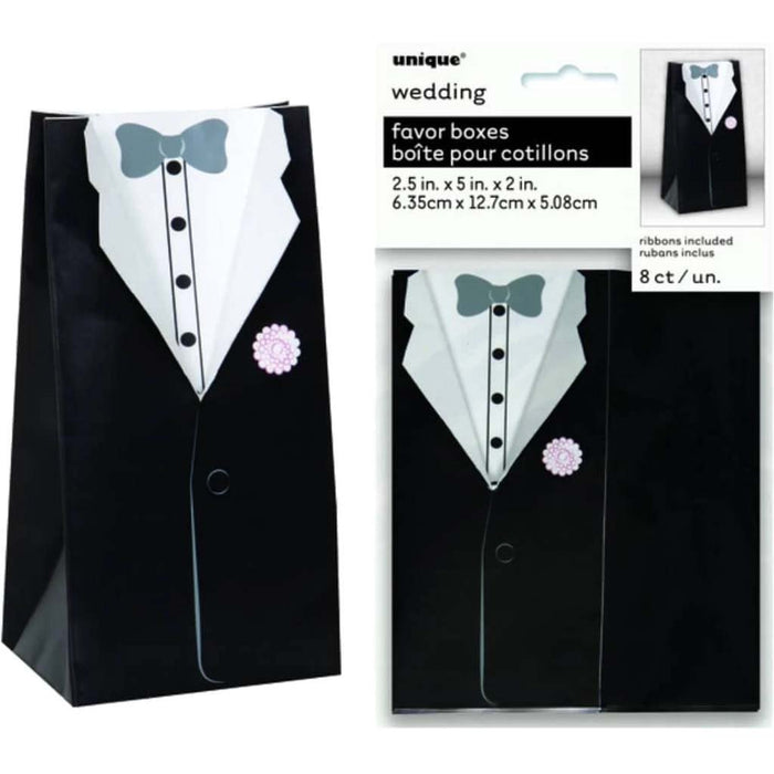 Favor Boxes 8ct, Groom Wedding 