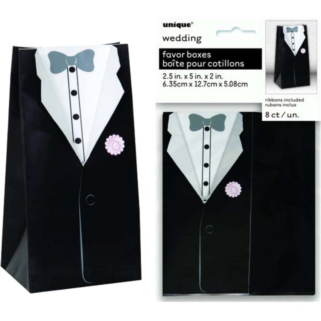 Favor Boxes 8ct, Groom Wedding 