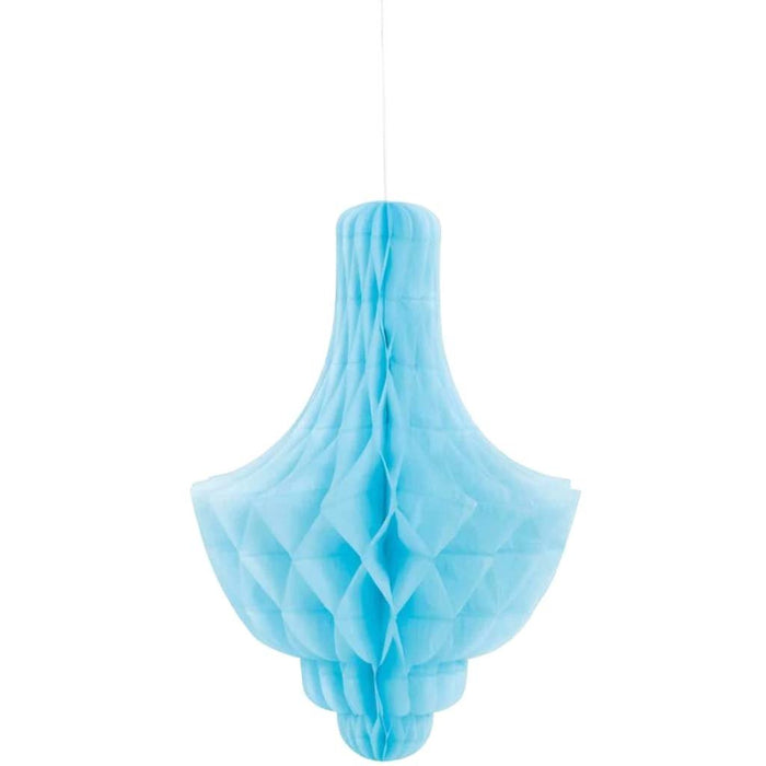 Tissue Paper Decoration 14in, Powder Blue Chandelier 