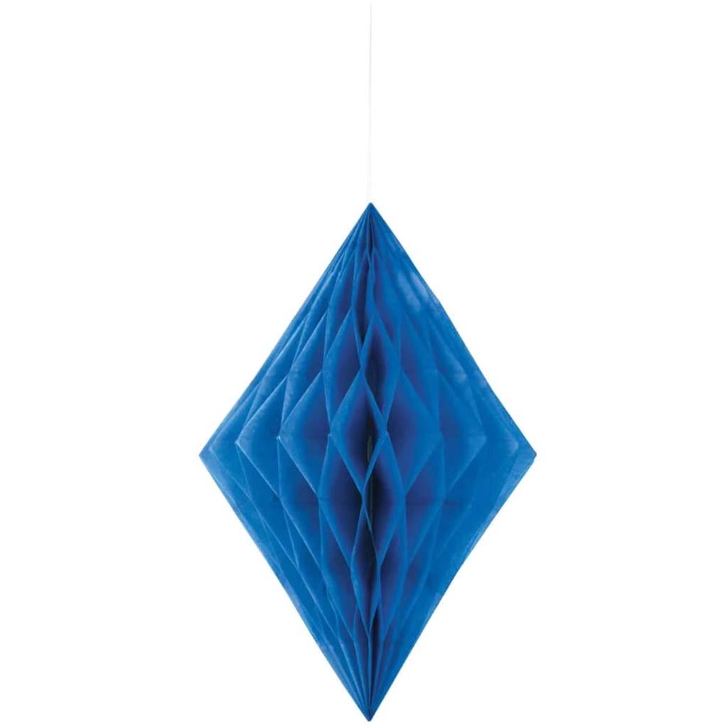 Tissue Paper Decoration 14in, Royal Blue Diamond 