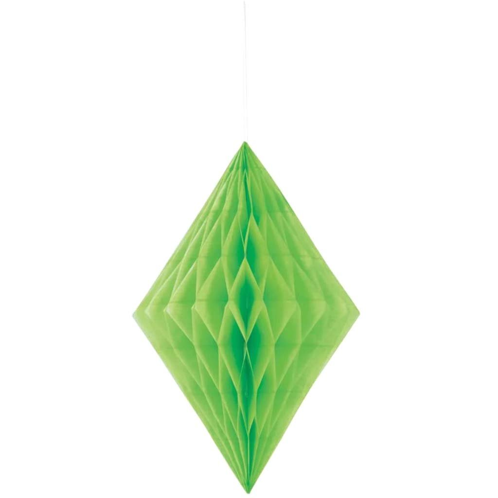 Tissue Paper Decoration 14in, Lime Green Diamond 