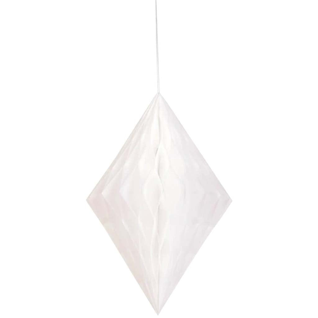 Tissue Paper Decoration 14in, White Diamond 