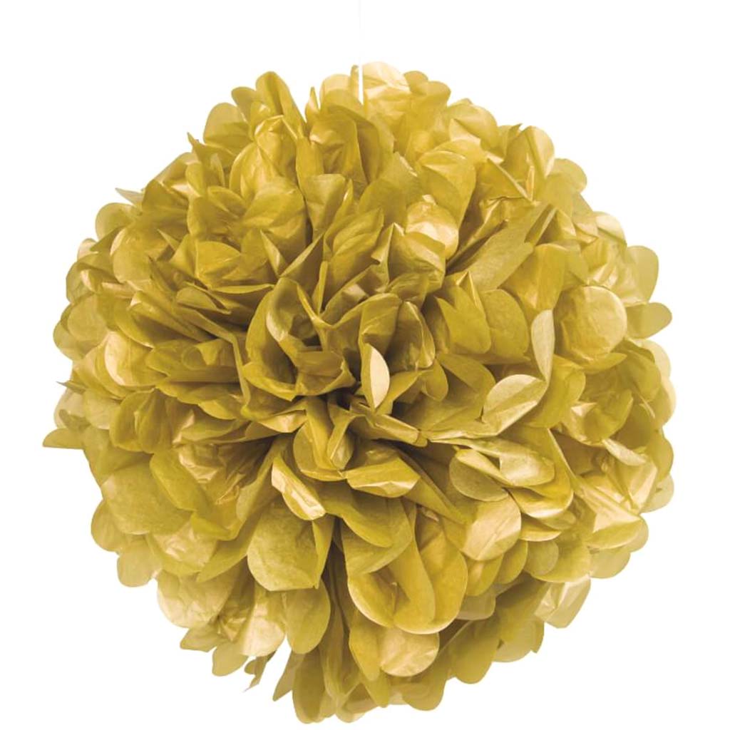 Tissue Pom Pom 16in, Gold 