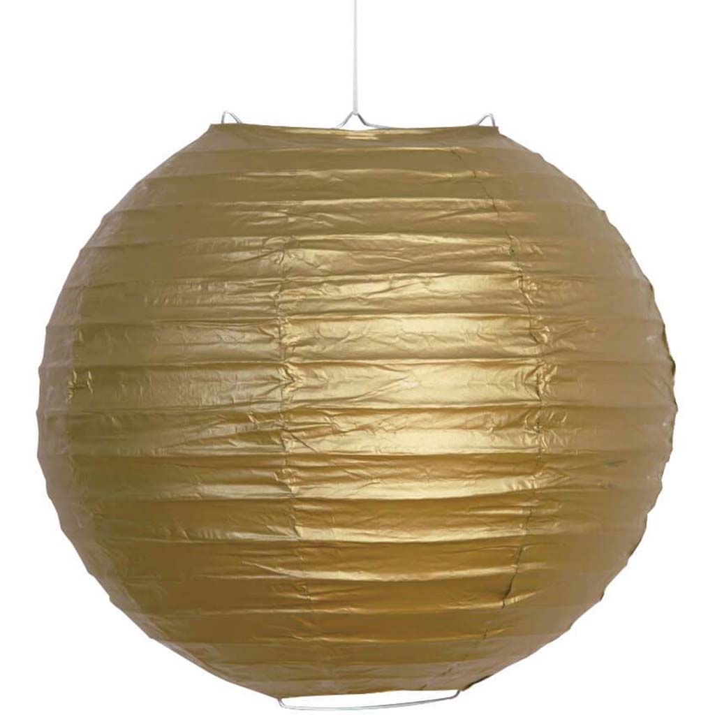 Paper Lantern 10in, Gold 