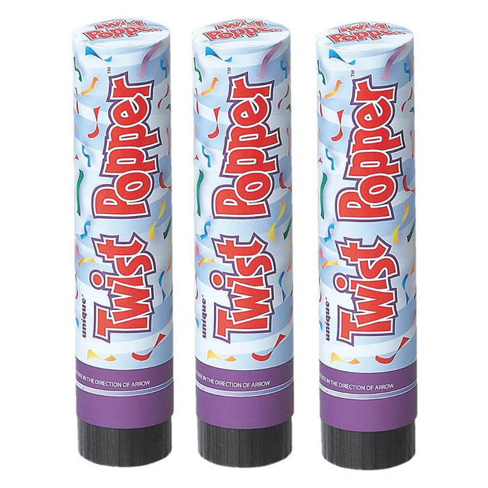 Twist Poppers 4in, 3ct 