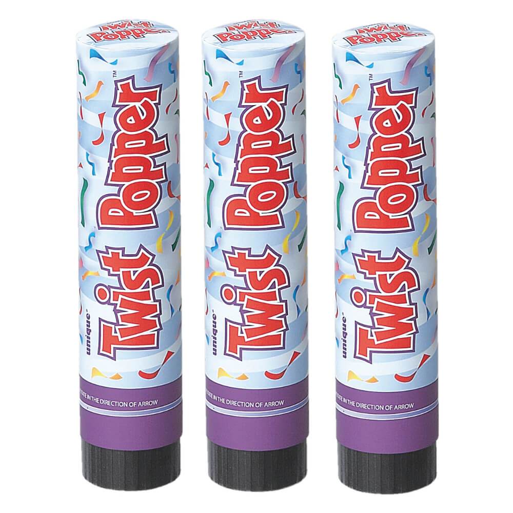 Twist Poppers 4in, 3ct 
