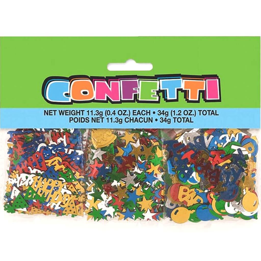 Happy Birthday 3pk Confetti 1.2oz 