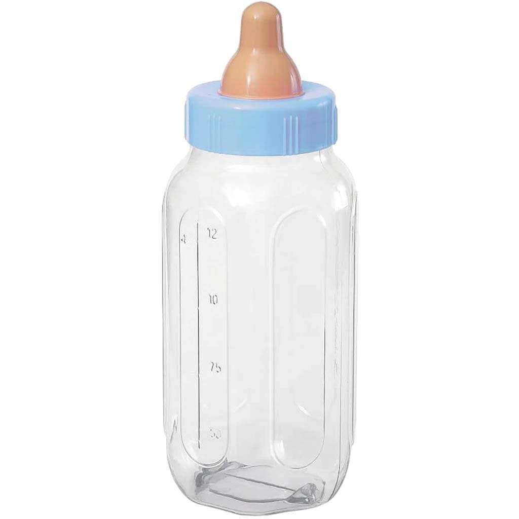 Blue Baby Bottle Bank, 11in 