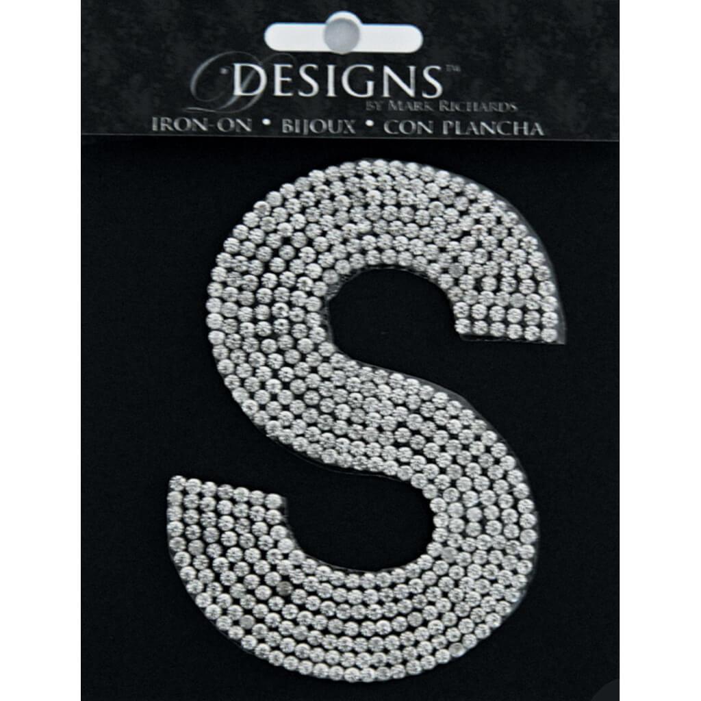 Rhinestone Applique Monogram Letter S